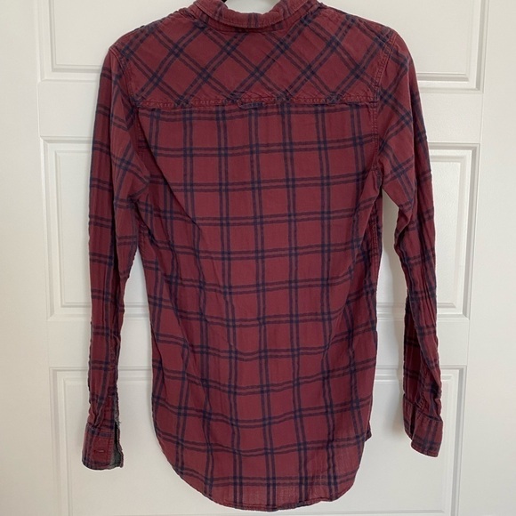 brunswick Garments Men’s Maroon Plaid Long Sleeve Size XS - Picture 5 of 6
